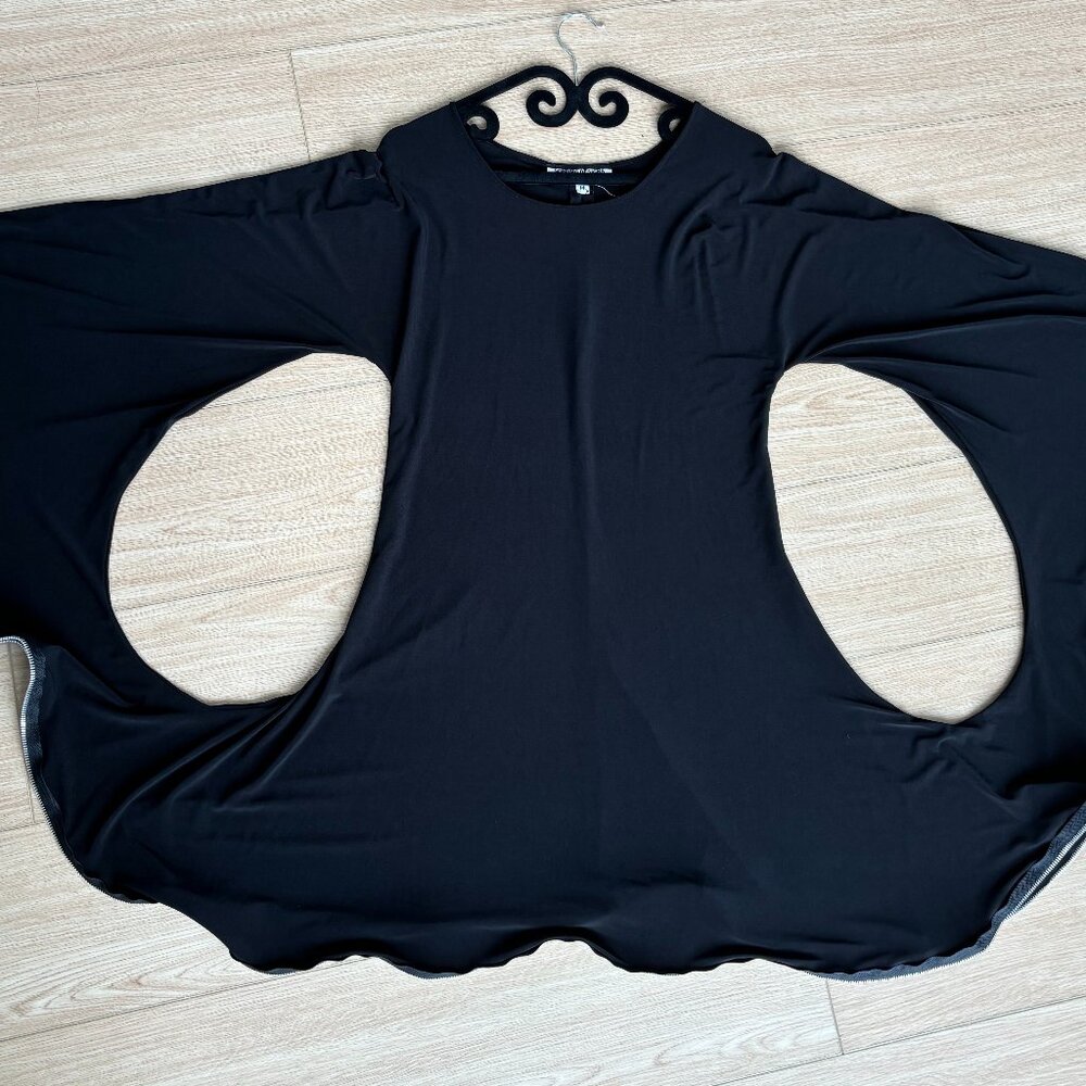 Vintage SoHung Zipper Connected Sleeve Dress